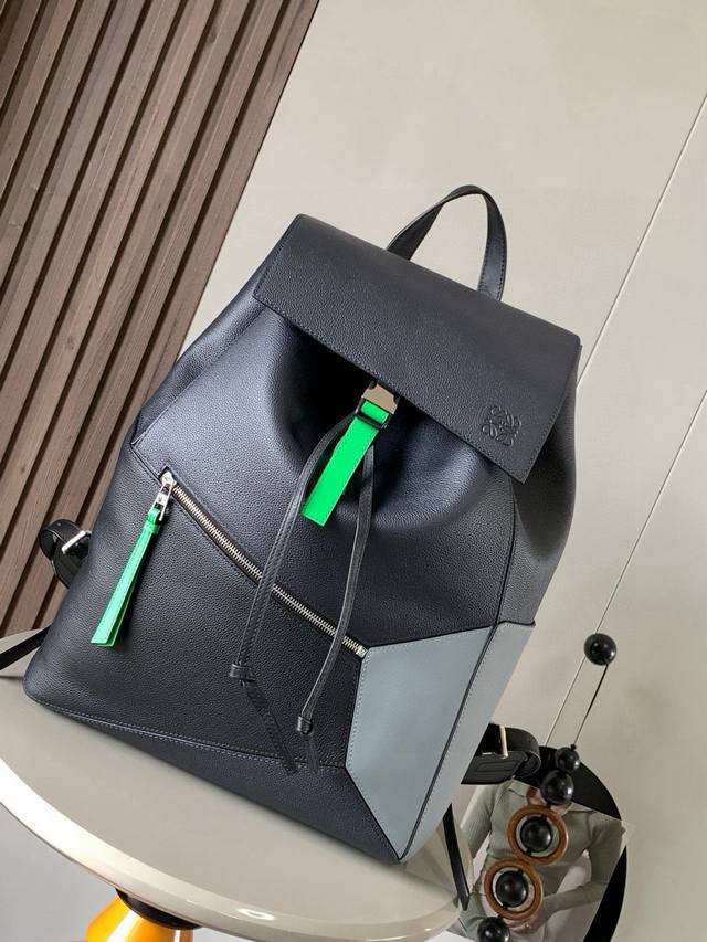 Original leather Puzzle Backpack Soft grain cow leather military backpack Backpa