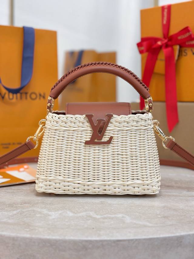 Capucines Mini Bag M14365 Caramel This Capucines Mini Bag draws inspiration from