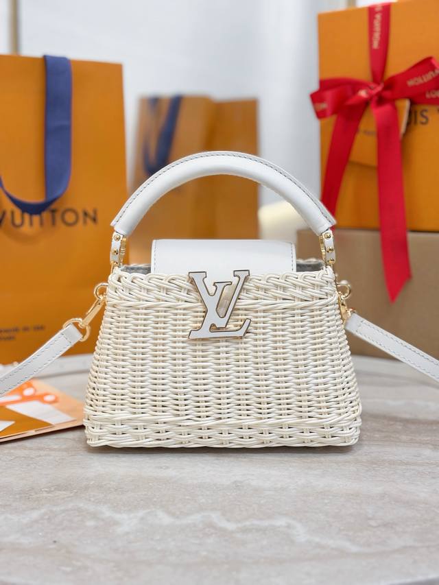 Capucines Mini Bag M26004 White This Capucines Mini Bag draws inspiration from t