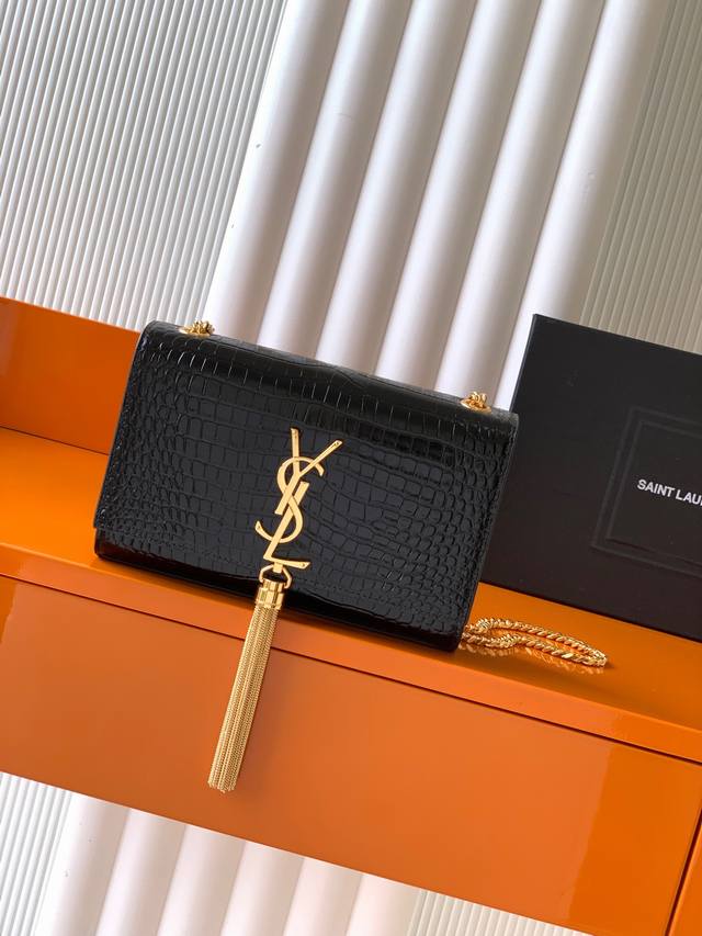 crocodile pattern Kate~Classic crossbody chain bag original leather version new