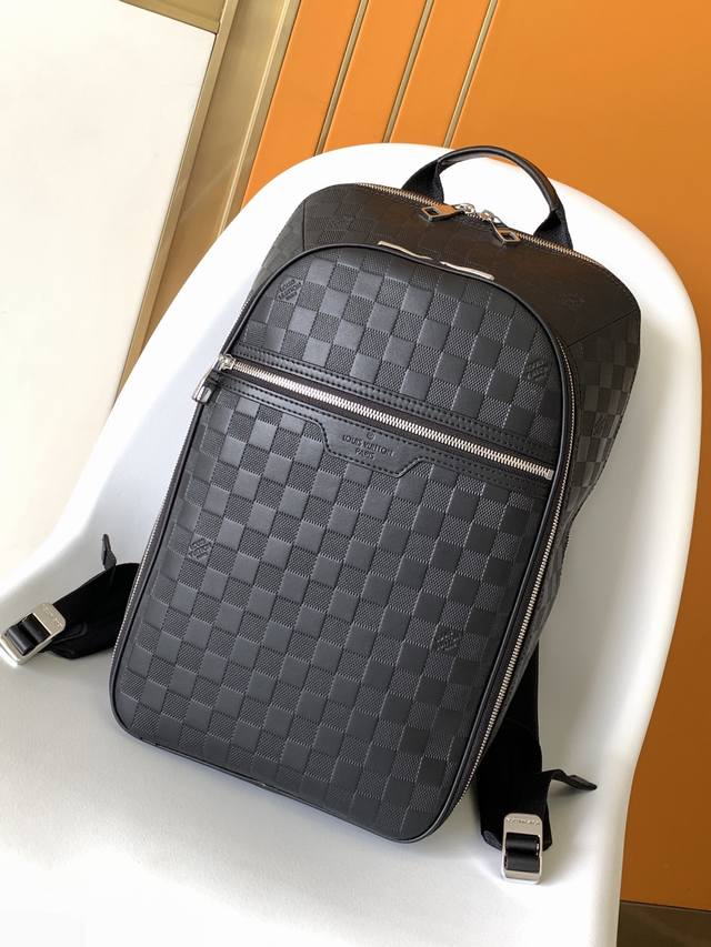Top original N45287 Full leather This Michael backpack is Damier Infini Onyx le