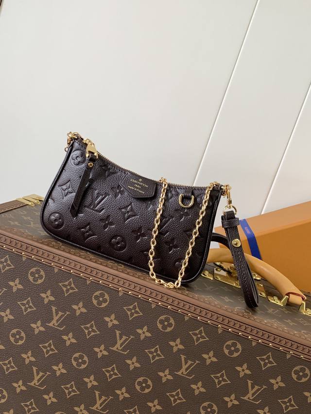 Top original, variable code chip Easy Pouch Handbag M13614 Chocolate M82346 Pin