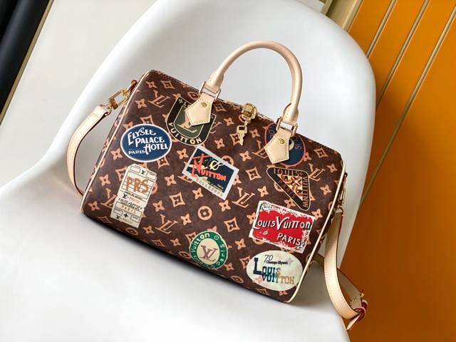 Top Original M47087 This Speedy Bandouliere 30 handbag draws inspiration from t
