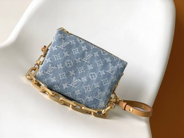 M11401 Top-quality original light blue denim Nano Speedy bag This Nano Speedy ba