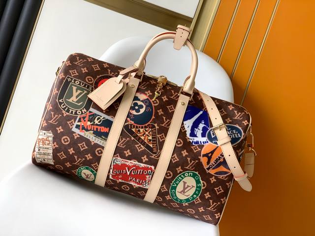 M24960 This "Kipol 45" sewn with monobloc canvas. Louis Vuitton travel sticker b
