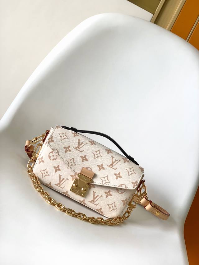 Top original replica exclusive real shot M46914 white flower, Pochette M