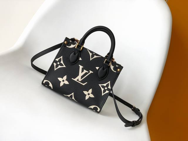 M46993BlackM47054ApricotTop Original This Onthego Bb handbag is made of Monogram
