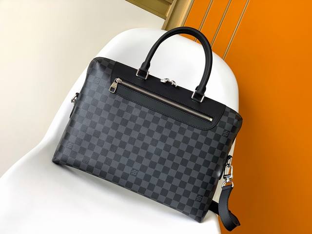 Top original N48260 Black grid M54019 old flower Porte-Documents Jour briefcase