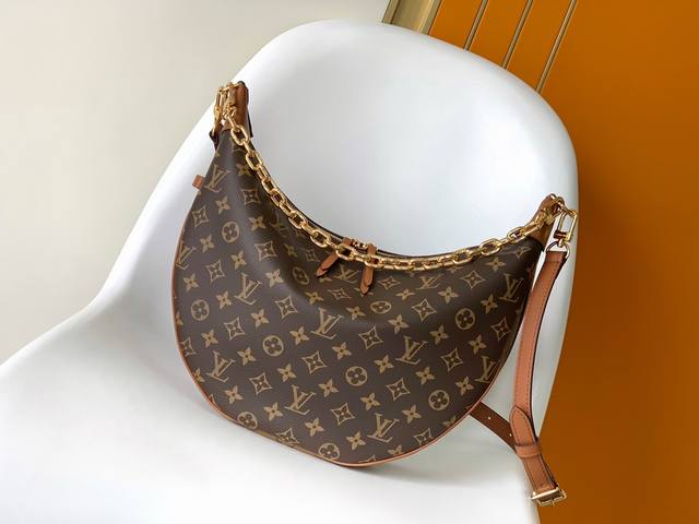 Top original latest runway model M46311 Big Moon Bag Classic Old Flower with Ye