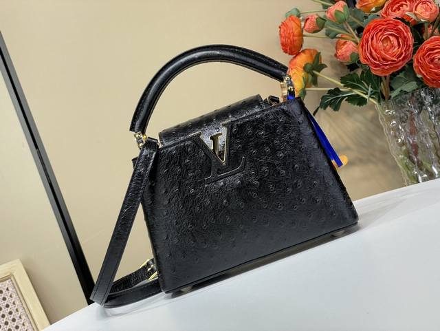 Top original replica exclusive real shot Capucines mini handbag N48865 24713 Bla