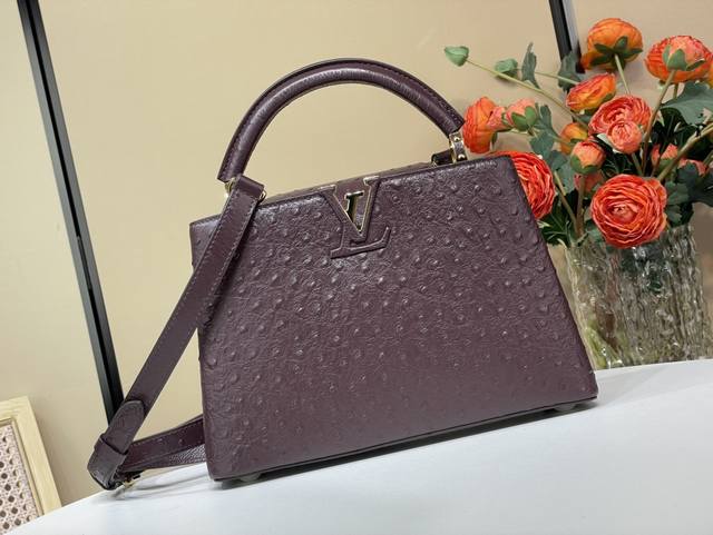 Top original replica exclusive real shot Capucines Bb handbag N48865 24713 Maroo