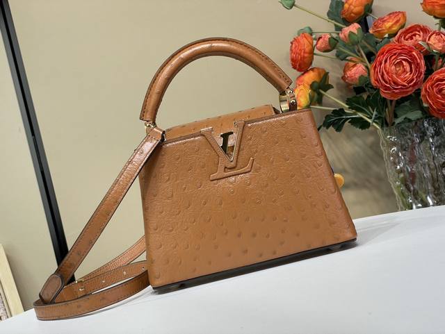 Top original replica exclusive real shot Capucines mini handbag N48865 24713 Bro
