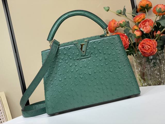 Top original replica exclusive real shot Capucines Bb handbag N48865 24713 Green