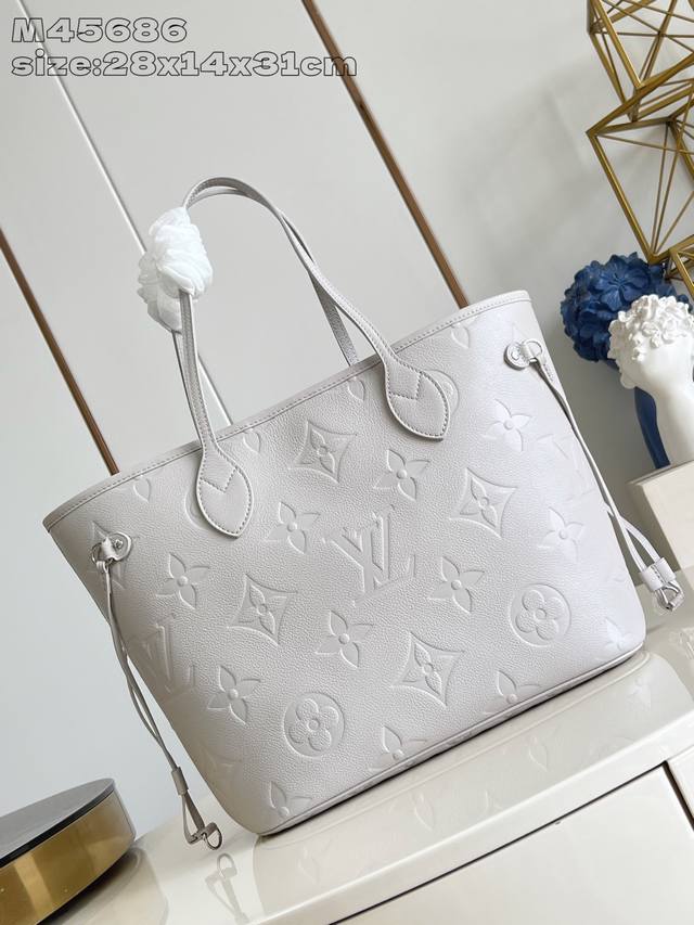 Factory Price P Top Original M45686 Taro Purple Embossed M14319 This Neverfull