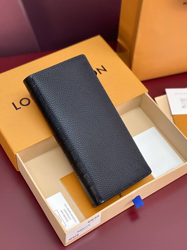 Factory Price P N88115 Black! Crocodile is made of top layer! Long wallet This