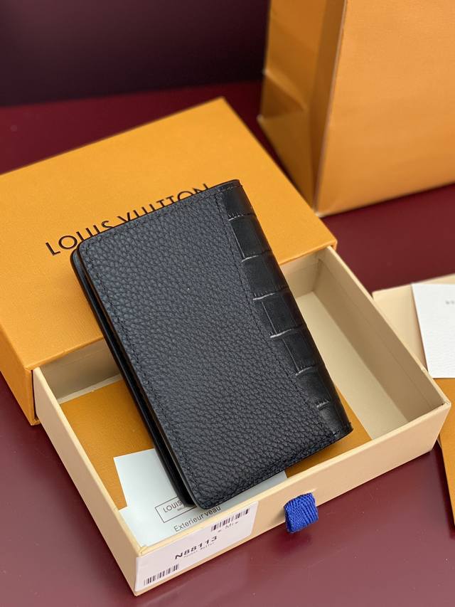 Factory Price P N88113 Black! Crocodile is made of top layer! Card Holder This
