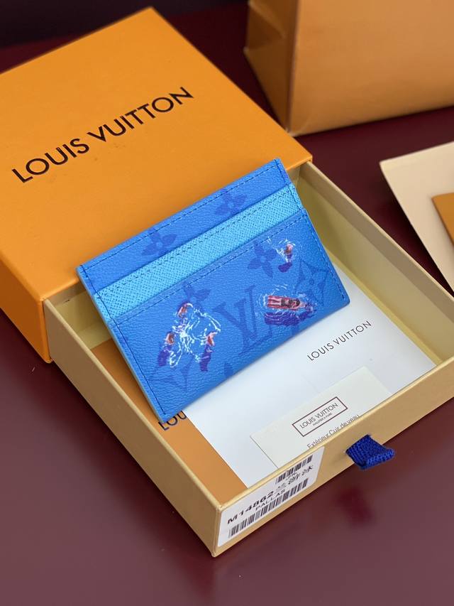 Factory Price P M14862 Card Holder! Swimming Blue! Double Card Holder, This Dou