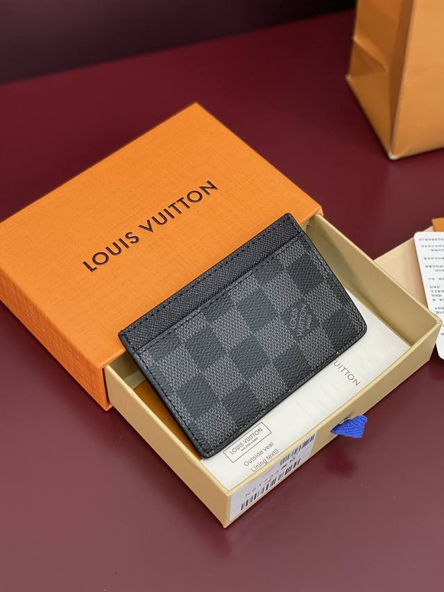 Factory price P N61733 Black grid! Card holder card holder One inner layer for