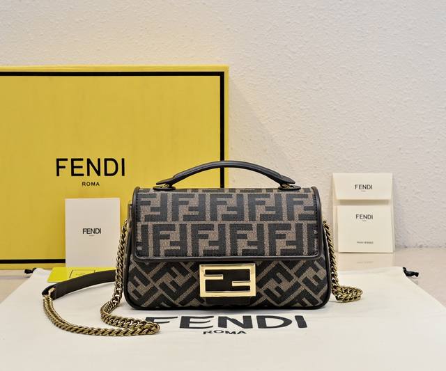 The latest double F monogram chain baguette bag from the original official webs