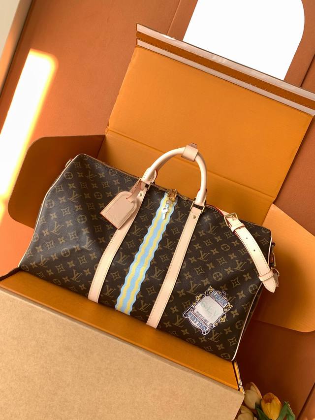 Factory price P Special grade Mb original leather chip version Keepall Bandouli