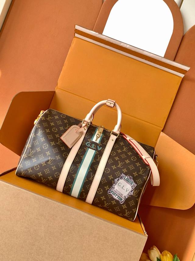 Factory price P Special grade Mb original leather chip version Keepall Bandouli