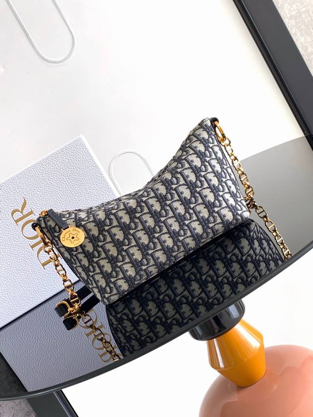 Only for high-end customers, 24S new Diorstar Hobo chain handbag, women's canva
