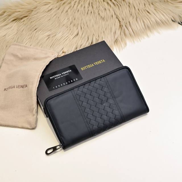 Bv-Latest zipper wallet Official website Synchronous use of top waxed cowhide Su