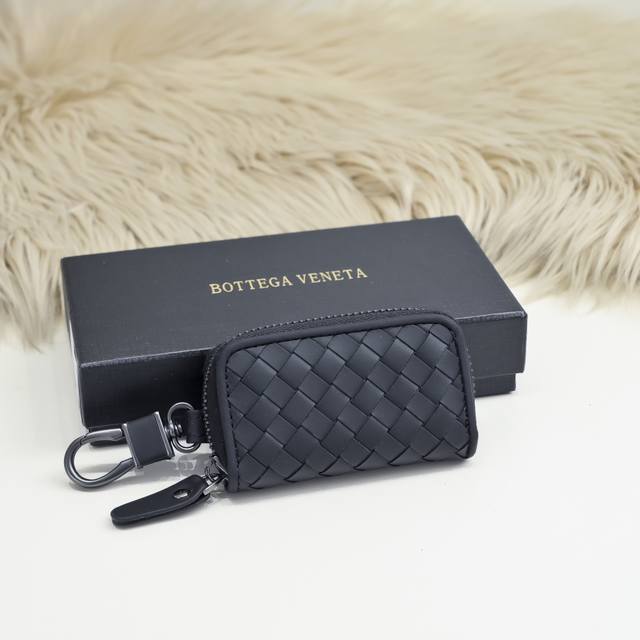 Bv-The latest men's key bag, original quality, official website, top waxed cowhi