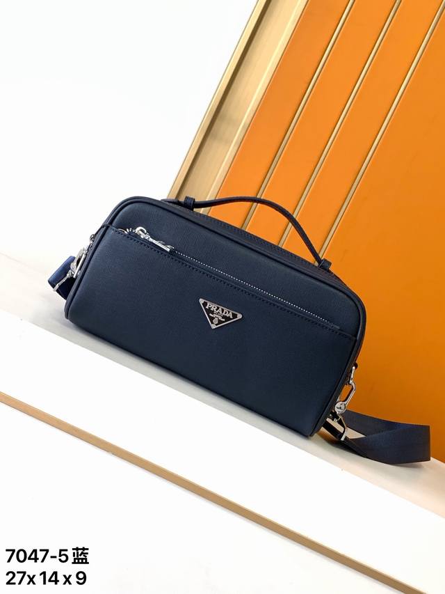 Crossbody and Clutch Model: 7047-5# Blue Top Original Prada latest model, dual-