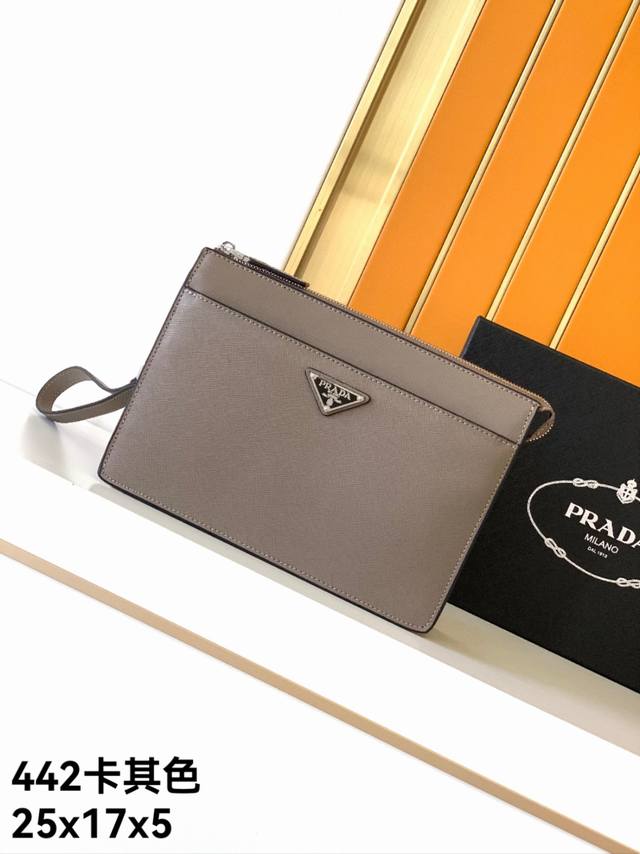 original handbag: 442# khaki top original Prada counter latest model, high-end