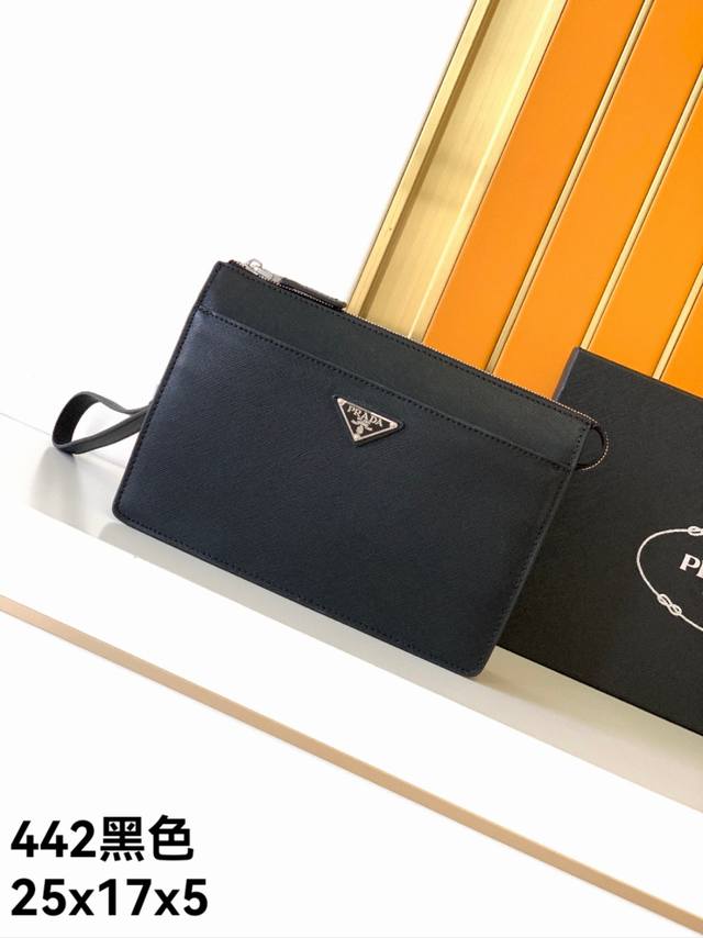 original handbag: 442# black top original Prada counter latest model, high-end,