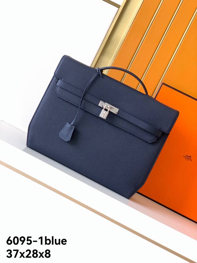 New briefcase model: 6095-1# Blue top-grade original goods Emma Italy special f