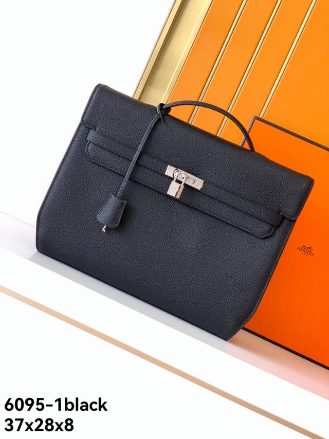 New briefcase model: 6095-1# Black top-grade original goods Emma Italy special