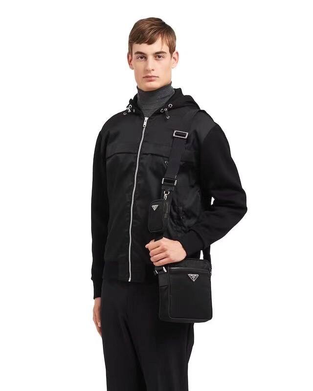 Prada-Prada messenger bag official website uses original imported waterproof fab
