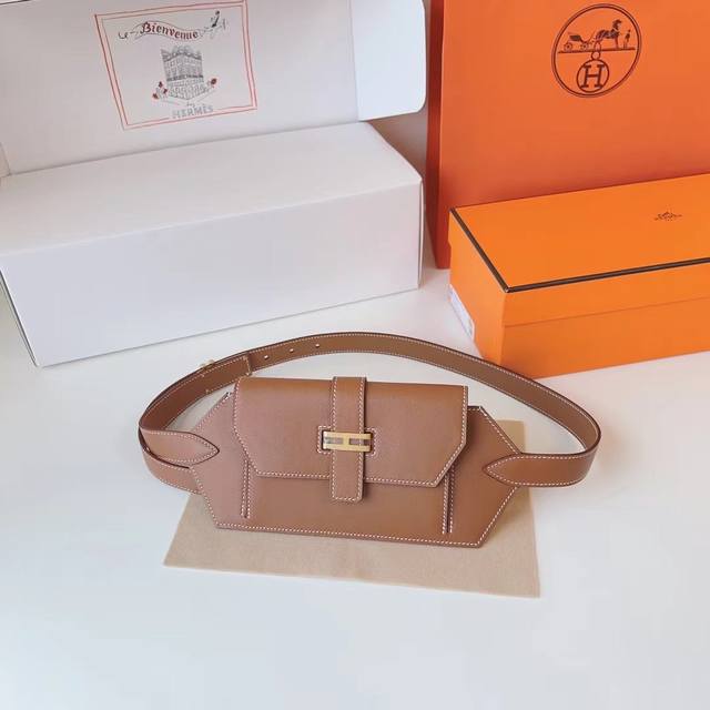 Top counter mouse hard goods 24 new Hermes Hermes Elan Pocket 24 Belt autumn an