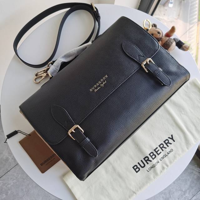 Top version Original leather Burberry classic side cotton men's messenger bag br