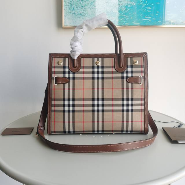 Top version original leather Burberry 8871 Large and exquisite Title Terre handb