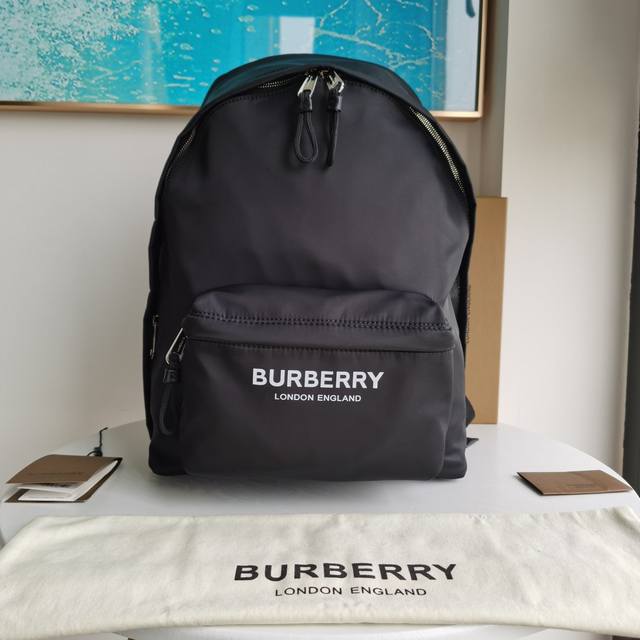 Top version original leather quality with first layer cowhide Burberry new nylon