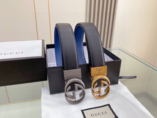 GucciGucci buckle uses custom original buckle. Double-sided, one side is black,