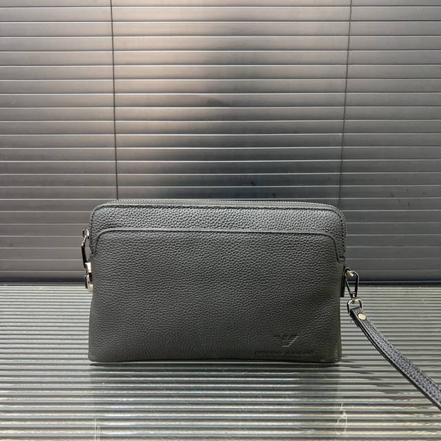 Armani Armani combination lock cowhide clutch card holder wallet multifunctional