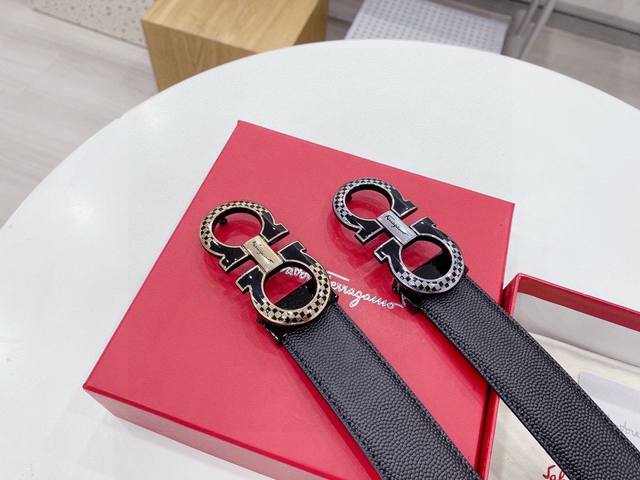 Ferragamo Universal Hot Sale Width: 3.5cm Counter-quality double-color authenti