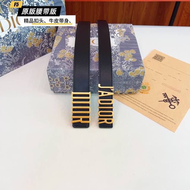 Original quality perforated Brand: Dior women's Color: black Buckle: gold Buckl