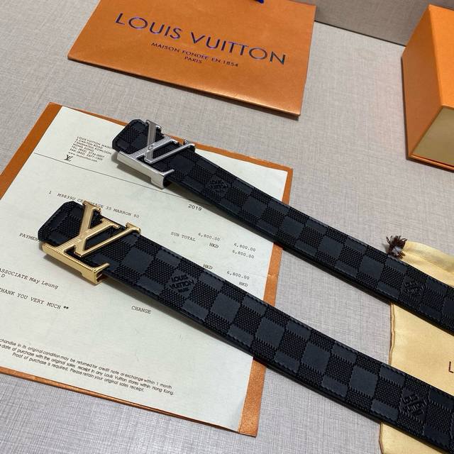 Brand: Louis Vuitton Lv steel buckle Grade: original private goods. Double-side