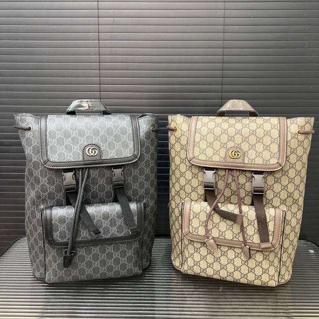 Gucci Ophidia series backpack shoulder bag red and green webbing large capacity