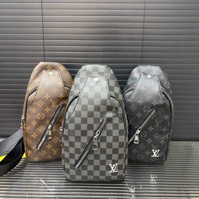 Louisvuitton Louis Vuitton Lv printed chest bag crossbody shoulder bag real shot