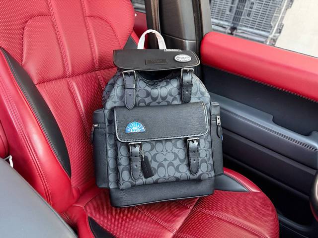 High-end new "Coach" backpack Coach student backpack Sprint 29 classic logo pat