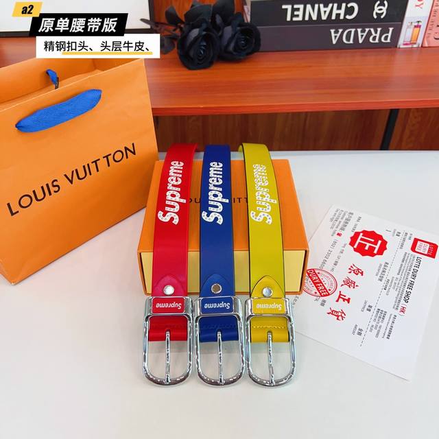Supreme men's and women's original new product. The belt body is made of double-