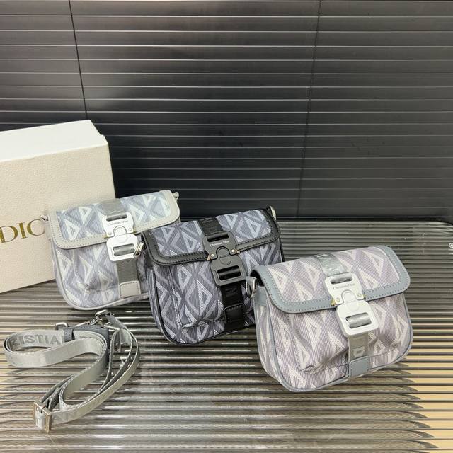 Dior Dior Hit The Road canvas and smooth cowhide leather hand-held shoulder mess