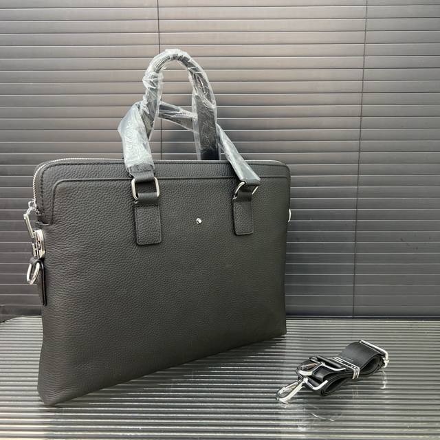 Montblanc Montblanc combination lock cowhide briefcase men's bag computer bag ha