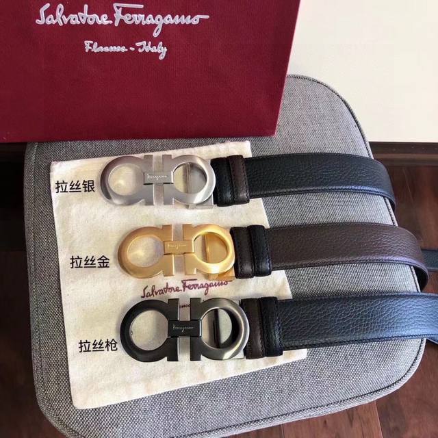 Ferragamo Original authentic Ferragamo new 8-shaped synchronous belt size 3.5cm